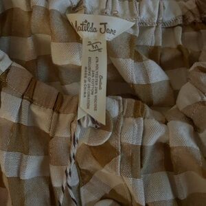Matilda Jane Beige and White Checkered Pants
